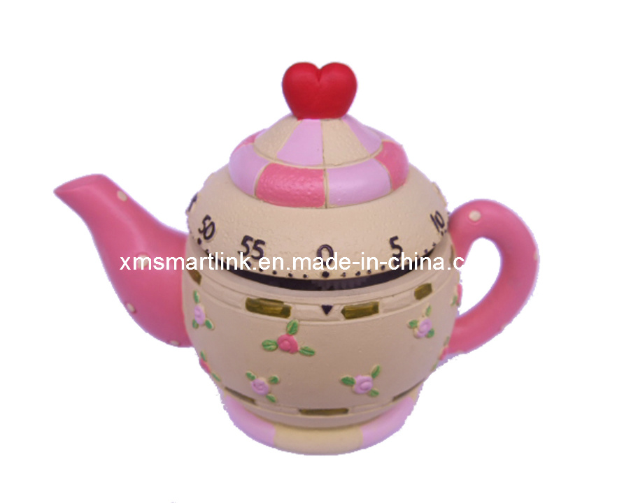 Tea Pot Decor Mechanical Kitchen Timer, Tea Pot Countdown Digital Timer, Cooking Timer
