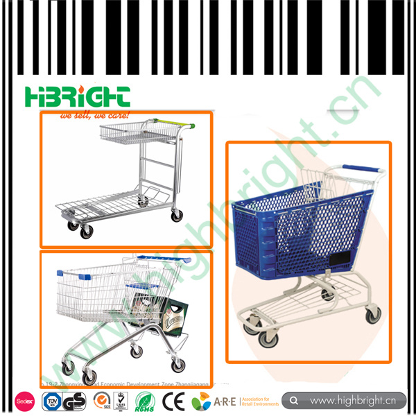 Plastic Shopping Trolley and Retail Shopping Cart for Sale