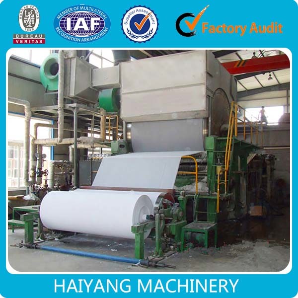 1880mm Lavatory Paper Making Machine by Recycling Waste Paper