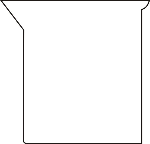 1101 Beaker Low Form, with Spout, with Printed Graduations for 50-5000ml