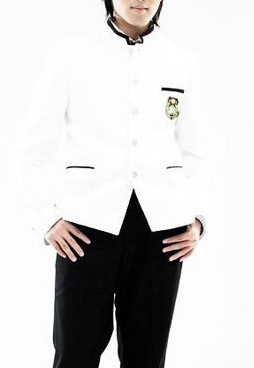2014 New Style White School Uniform with School Vest