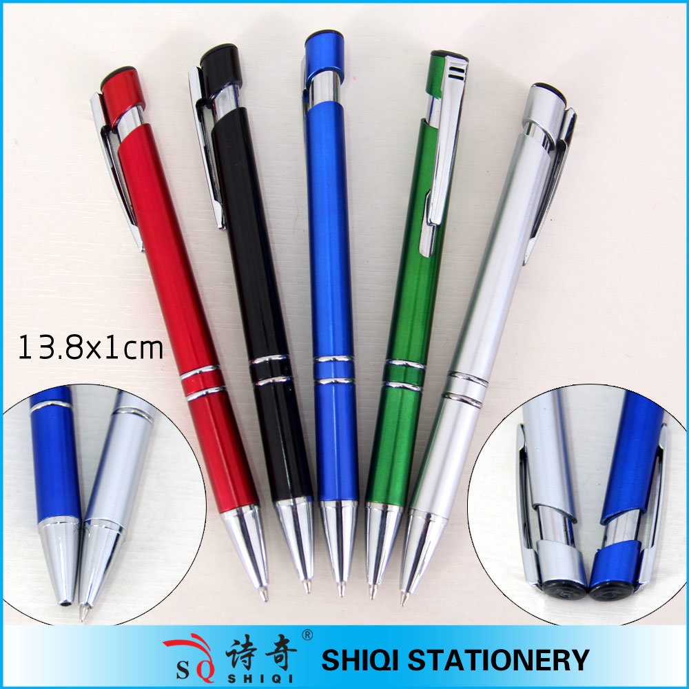 Promotional Colorful Ballpoint Pen with Metal/Plastic Clip