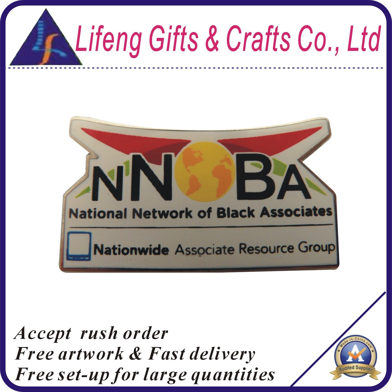 Custom Imitation Cloisonne with Silkscreen Printed Badges