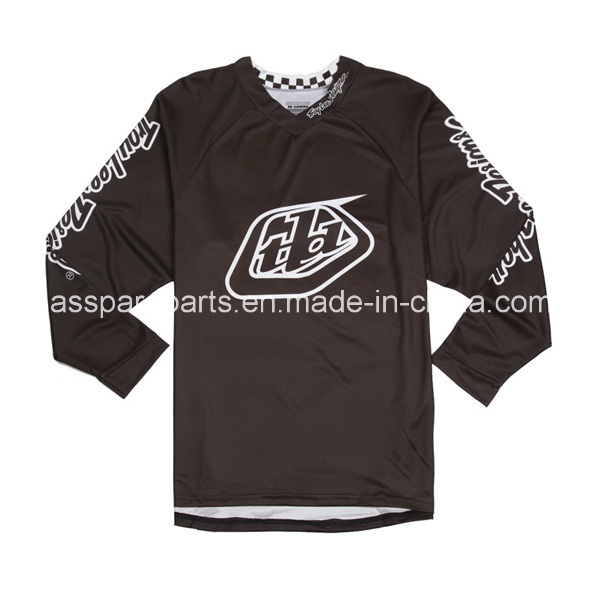 Black Color Motorcycle Racing Jersey for Sport Wear (MAT16)