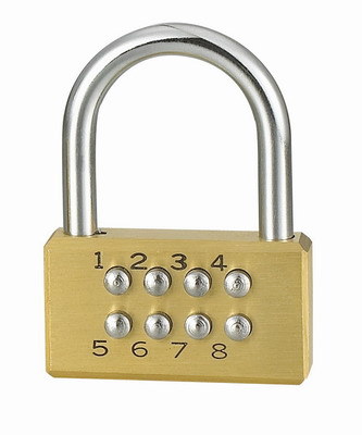 Brass Combination Padlock 8 Button Code Locks (110508)
