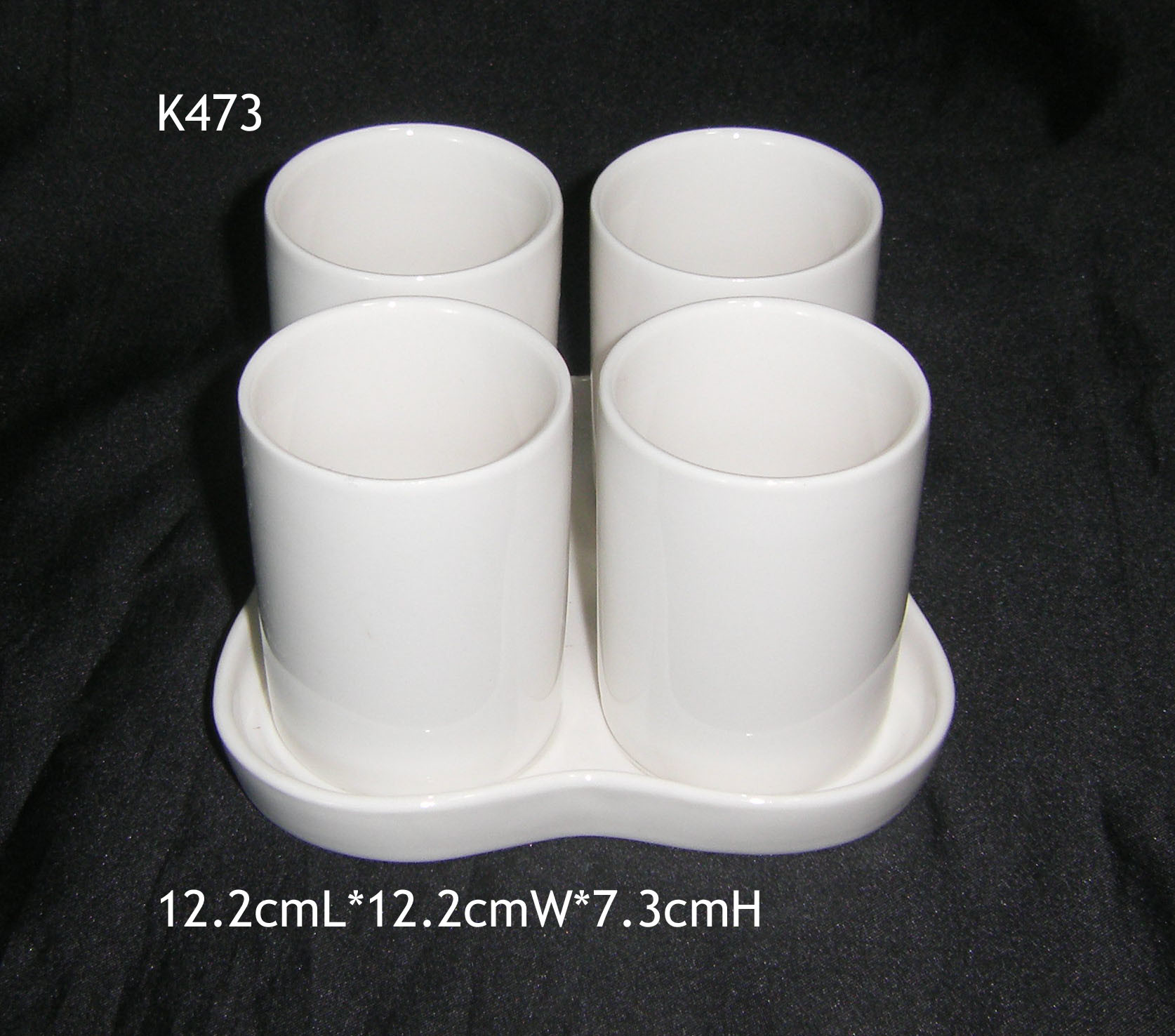 Porcelain Cup With Tray (K473)