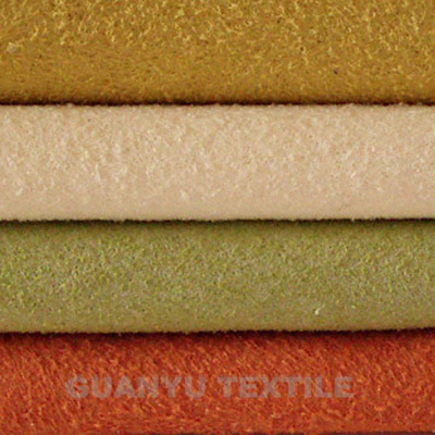 Synthetic Suede Leather 100% Polyester Fabric for Home Decoration
