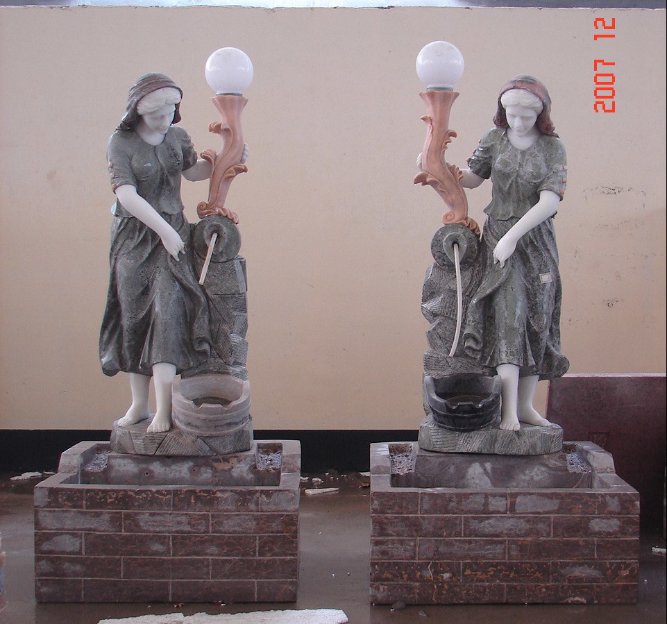 Lamp Stone Sculpures, Lamp Marble Statues, Lamp Garden Sculptures