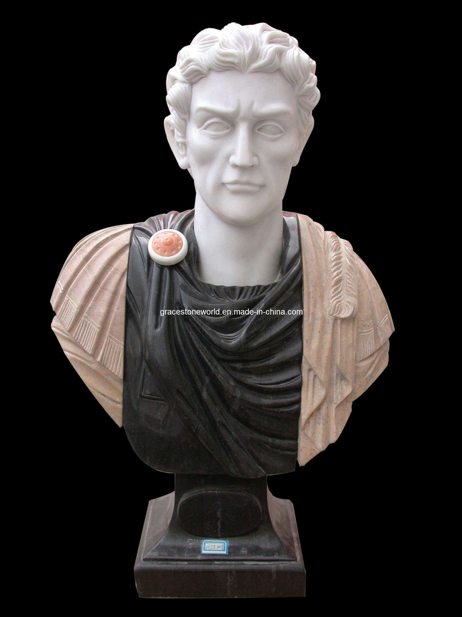 Carved Stone Bust Sculpture, Stone Carving Sculpture (GS-MB-077)