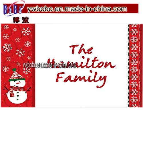 Holiday Decoration Merry Snowman Custom Thank You Note (CH102)