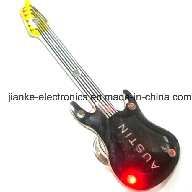 LED Flashing Guitar Badges with Customized Design (3161)