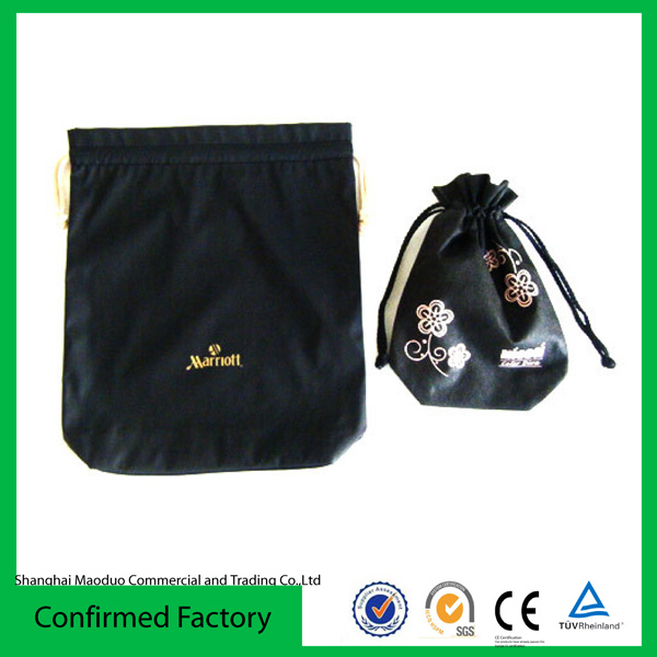 Personalized Satin Drawstring Holiday Favor Bag