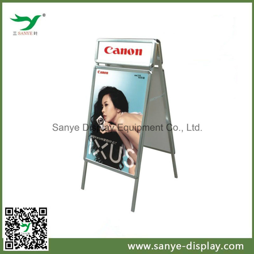 Professional Double Snap Side Aluminum Advertising Poster Frame Stand