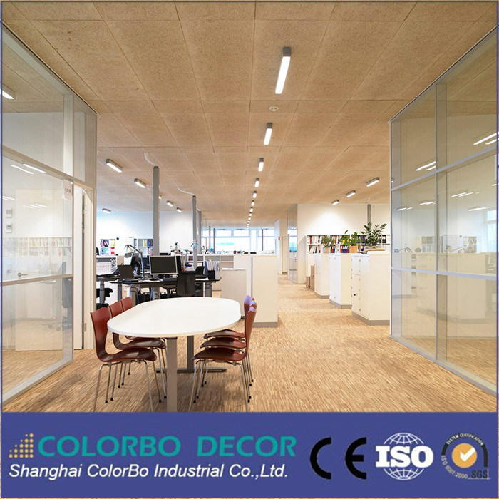 Wood Wool Acoustic Wall Panel Boards Office Decoration Soundproof Ceilings