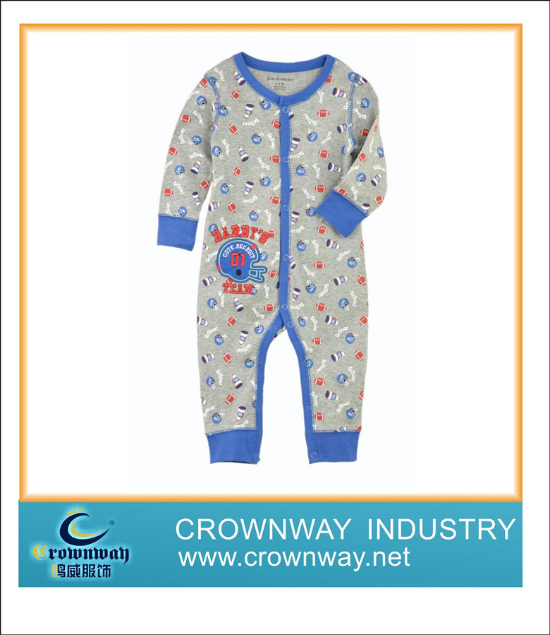 Fashion Comfortable Organic Cotton Long Sleeve Baby's Romper