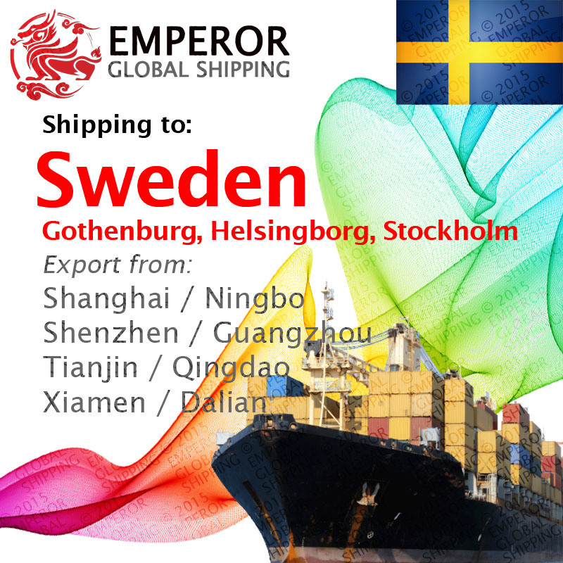 Cargo Ship From Tianjin, Qingdao, Dalian, Xiamen to Stockholm, Helsingborg, Gothenburg