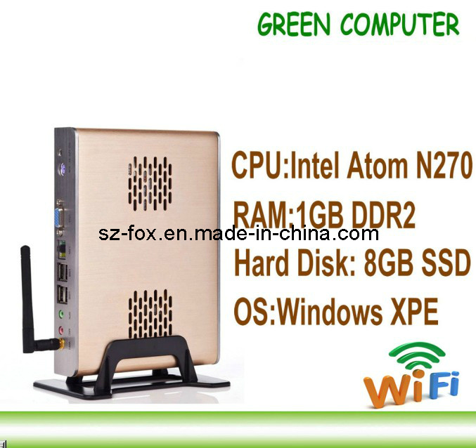 2013 Newest Fanless Mini Computer Thin Client Network Terminal FOX-270SW with Intel N270 CPU 1GB RAM Win XPE Embedded