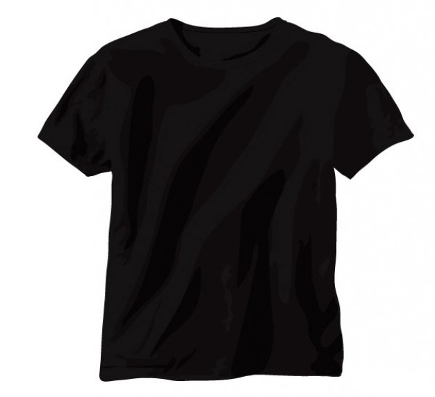 Black Cotton Plain T-Shirt