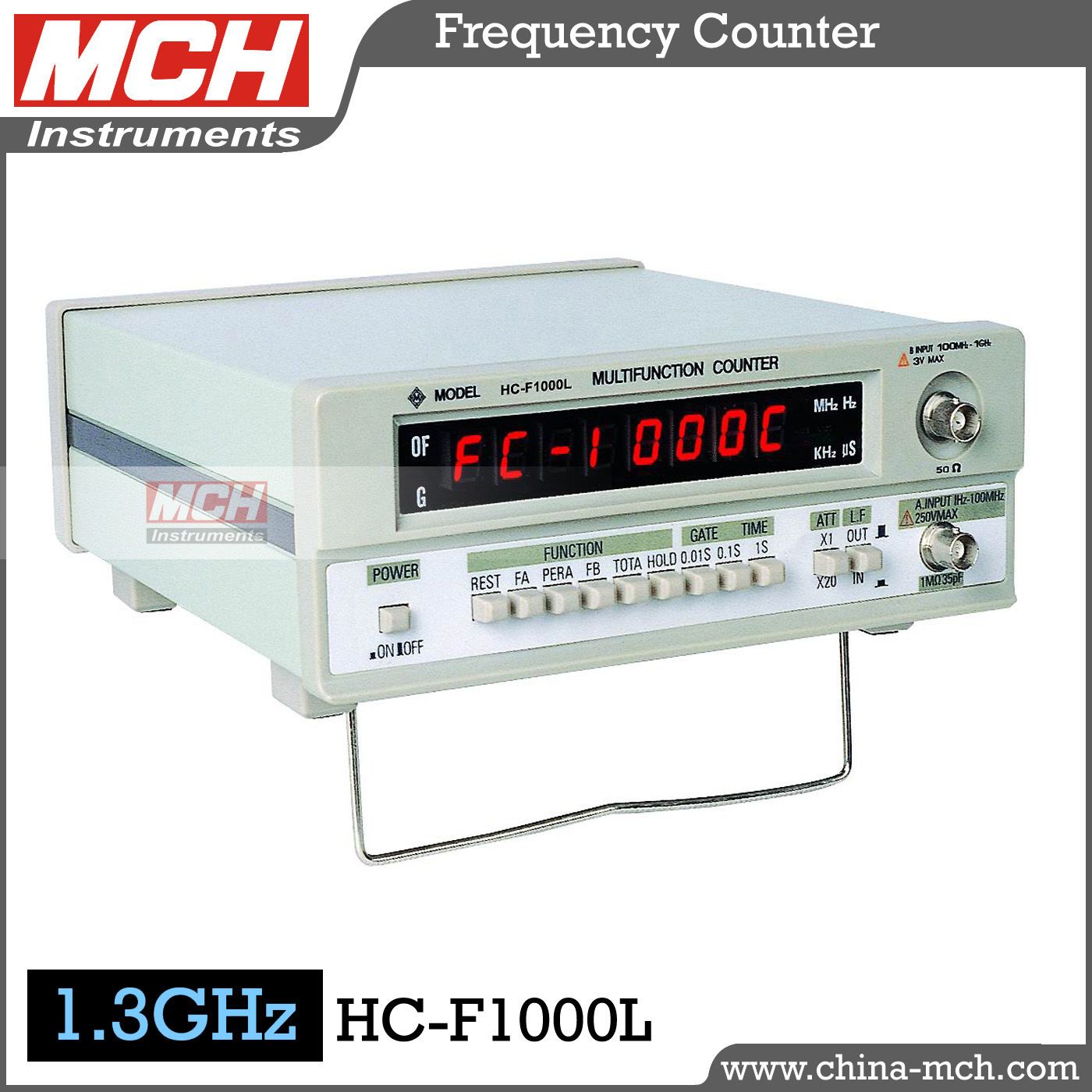 1kHz 10Hz-1000MHz Maxi 1.3GHz Multipolar Radio Digital Frequency Counter (HC-F1000L)