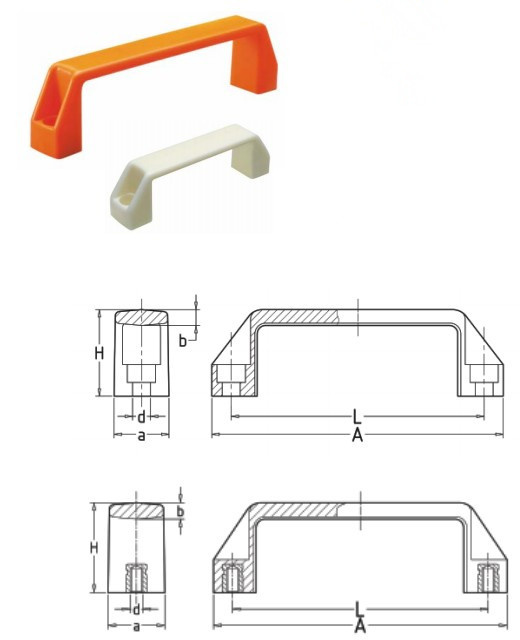 U Shaped Handle with Through Hole