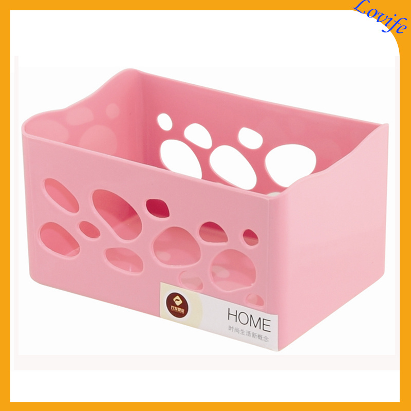 Hollow Plastic 4 Colors Available Storage Basket
