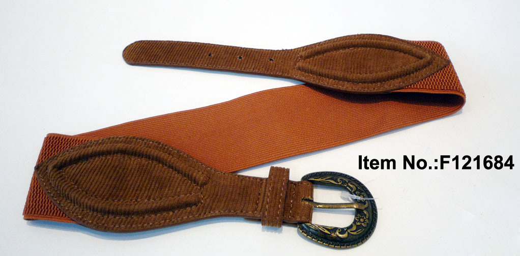 Vintage Pattern Brown Weaving Belt