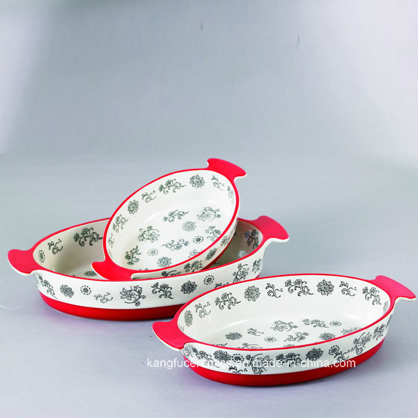 Different Size Glazed Ceramic Bakeware Plate