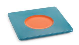 Square Colourful Porcelain Saucer (LWS1055)