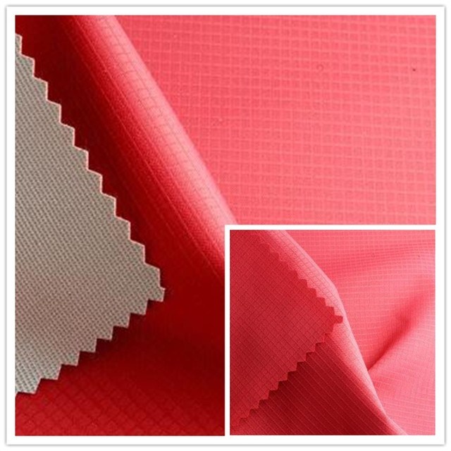 Nylon Full-Dull Ripstop Fabric with PU
