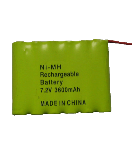 High Capacity AA 7.2V 3600mAh NiMH Rechargeable Battery Packs