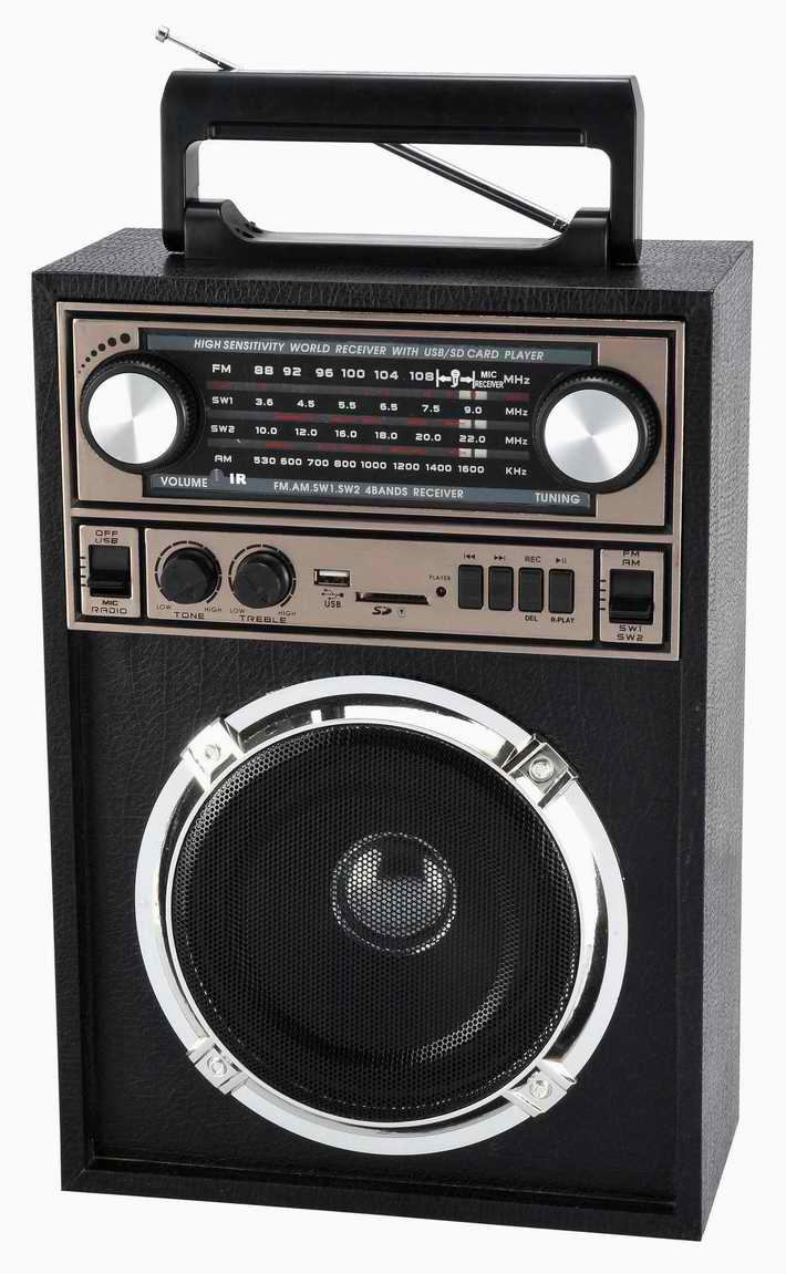 FM/Am/Sw1-2 4 Bands Receive Radio with USB/SD Card Player