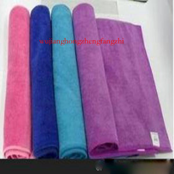 Soft Solid Color 100% Polyester Bath Towel Home Textile (WJ-Hz132)