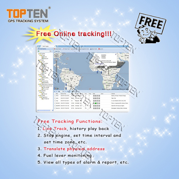 Free Tracking Ts03 GPS Tracking Positioning Software Platform Ts03-Kw