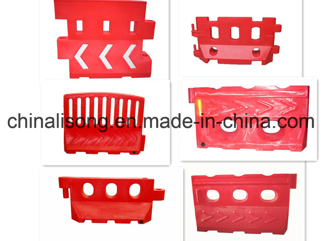 Red Plastic Water Filled Traffic Barrier and Road Barrier