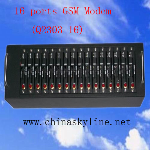 16 Ports GSM Modem for Bulk SMS/MMS, RS232/USB Interface GSM Modem (Q2403-16)