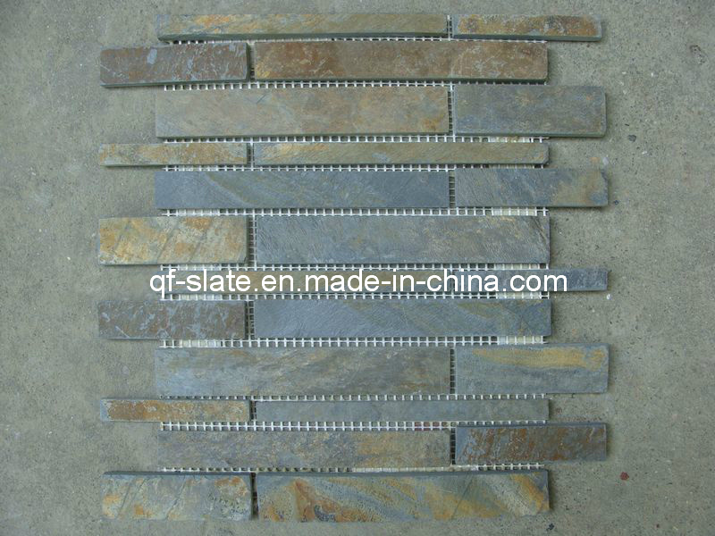 Multicolor Walling Slate Mosaic, Mosaic, Mosaic Tiles (M-XZT0402)