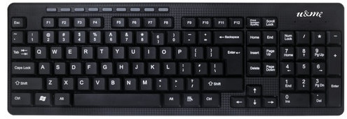 2014 Hot Sell Wired Keyboard Computer PC Black Multimedia Keyboard Suitable for Office and Home to Use