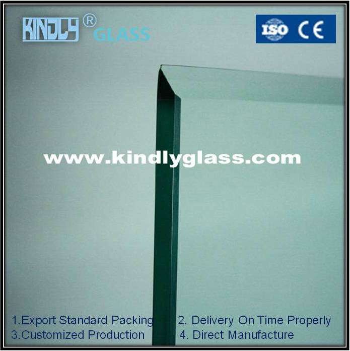 3-19mm Bevelled Edge Tempered Glass for Building