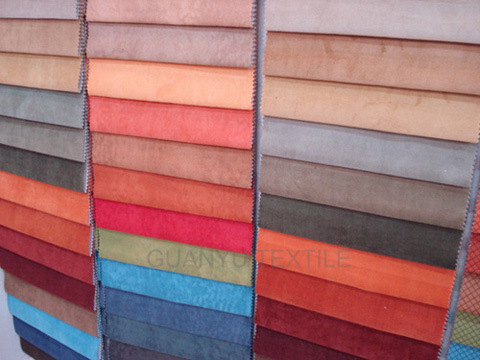 Polyester Knitted Suede Fabric with Different Colors for Home Textile