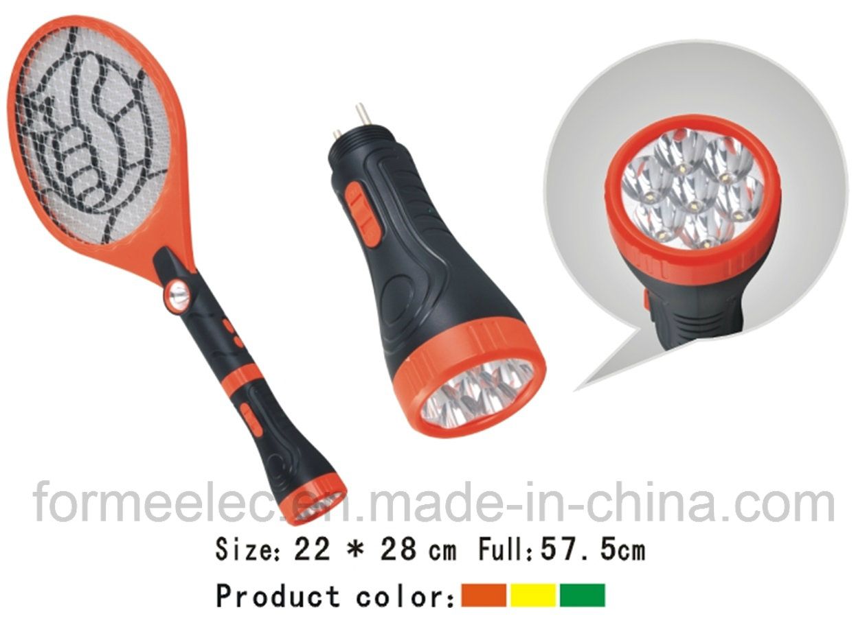 Rechargeable Electric Mosquito Swatter C036 with LED Torch
