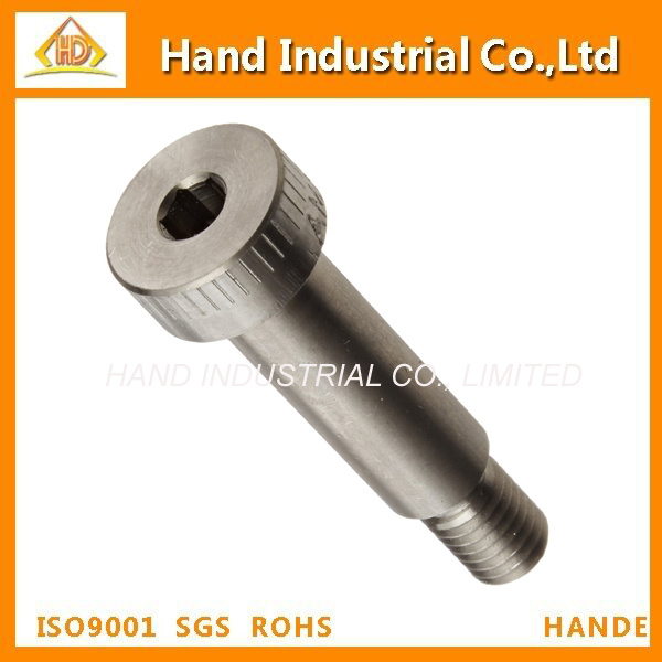 Stainless Steel Shoulder Screw, Plain Finish, Socket Head Cap, Hex Socket Drive, Standard Tolerance, Meets ISO 7379