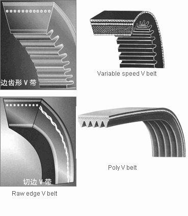 Raw Edge Cogged Belt
