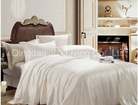 Jacquard White Hotel Textile Bedding Set/Check White Comforter Sets