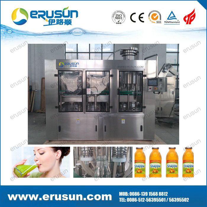 Fruit Juice Filling Machine in Glass Bottle with Twist off Metal Cap