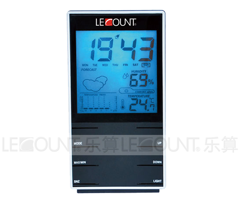 Weather Station Clock with Weather Forecast and Temperature Display (LC842)