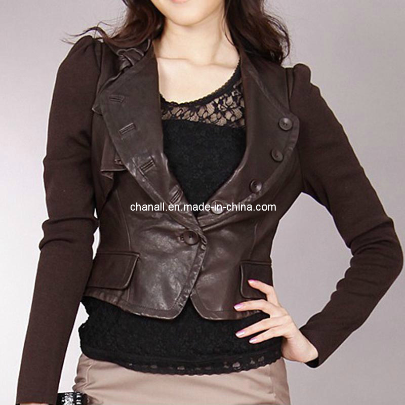 Women Fashion PU Leather Jacket (CHNL-PUJT017)