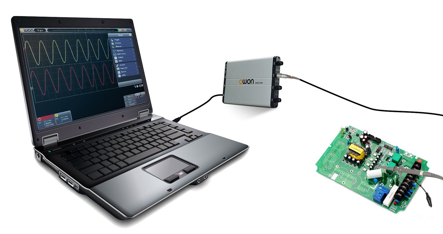 OWON 25MHz 100MS/s Isolated-Channel USB Oscilloscope (VDS1022I)