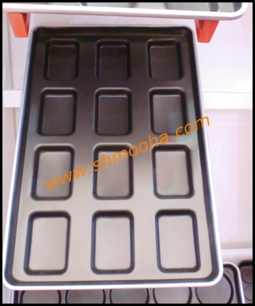 Non-Stick Square Hamburger Bread Roll Tray 12 Cups, Hamburger Baking Pan 13271