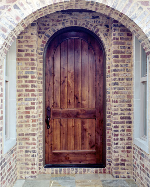 Knotty Alder Round Top Beautiful External Door