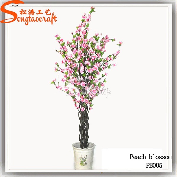 High Quality Plastic Product Silk Flowers Artificial Plant Blossom Tree